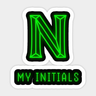 Letter N Letter Art Sticker